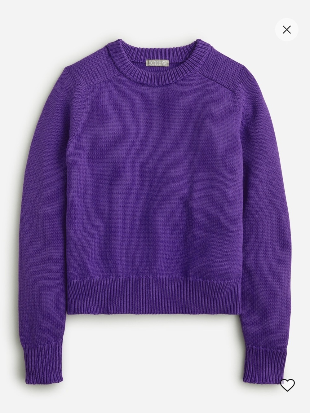 J. Crew Crewneck Sweater in Vibrant Purple